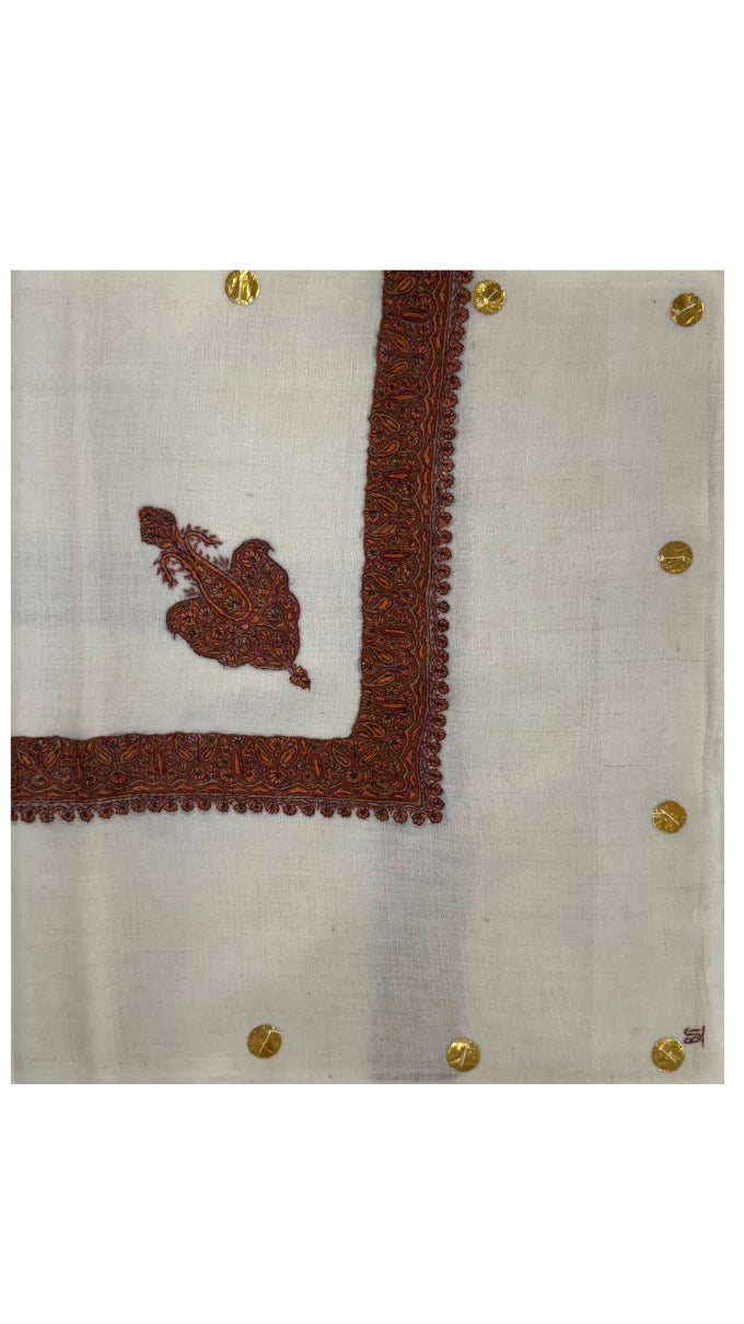 Cashmere Pashmina Hand Embroidered Rumal