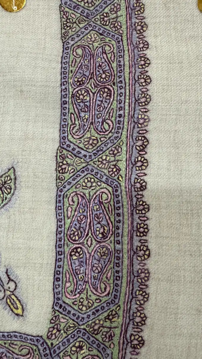 Cashmere Pashmina Hand Embroidered Rumal