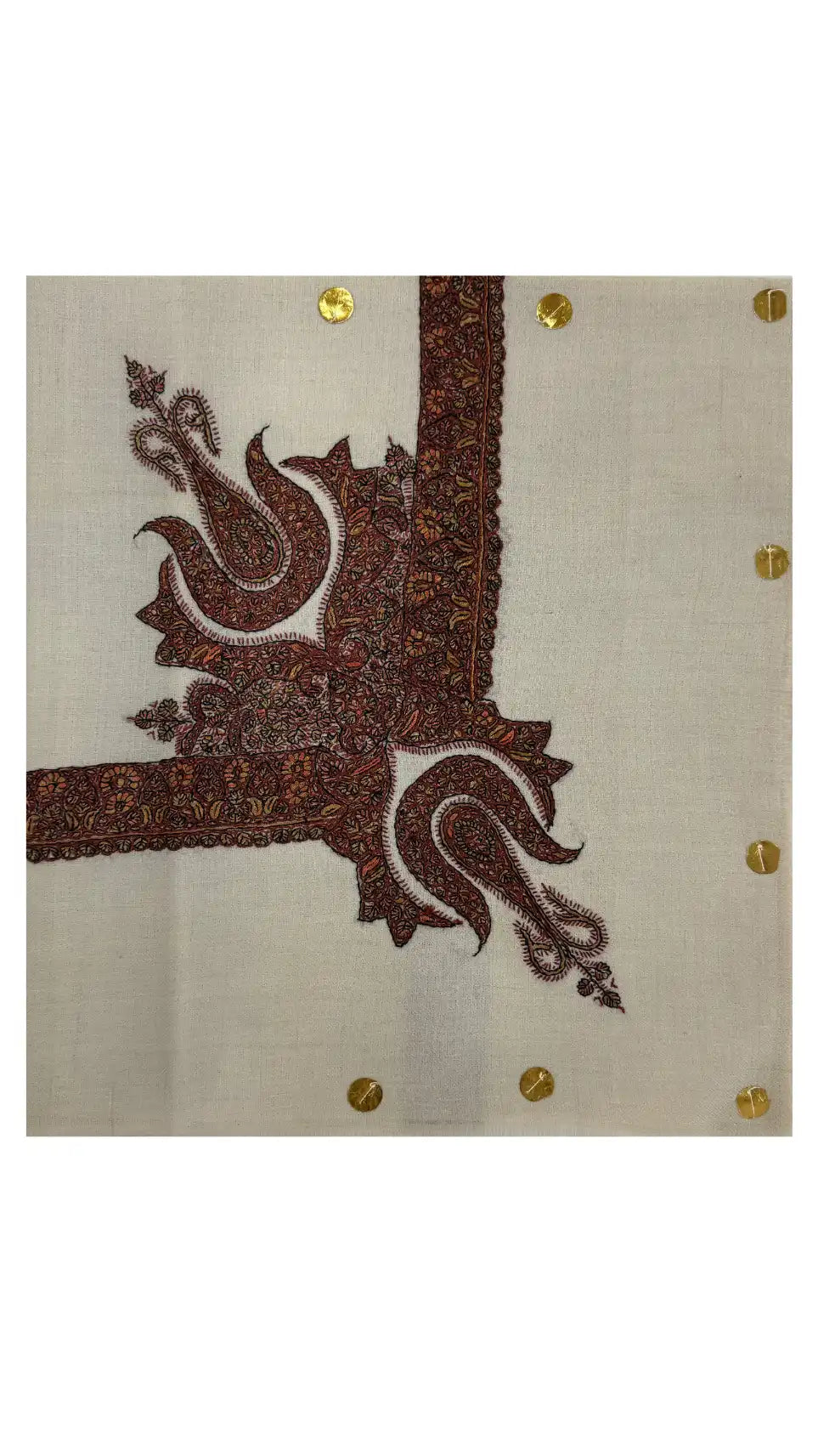 Cashmere Pashmina Hand Embroidered Rumal