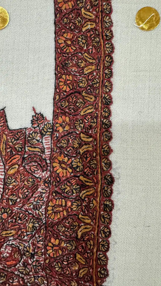 Cashmere Pashmina Hand Embroidered Rumal