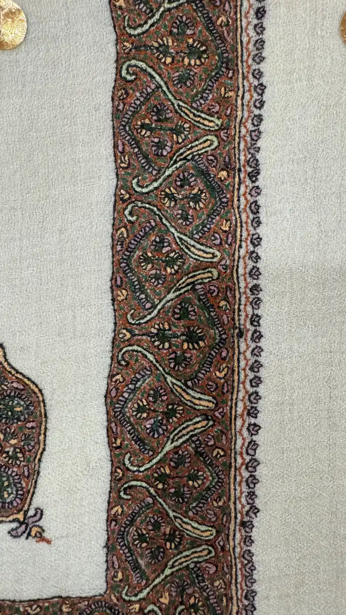 Cashmere Pashmina Hand Embroidered Rumal