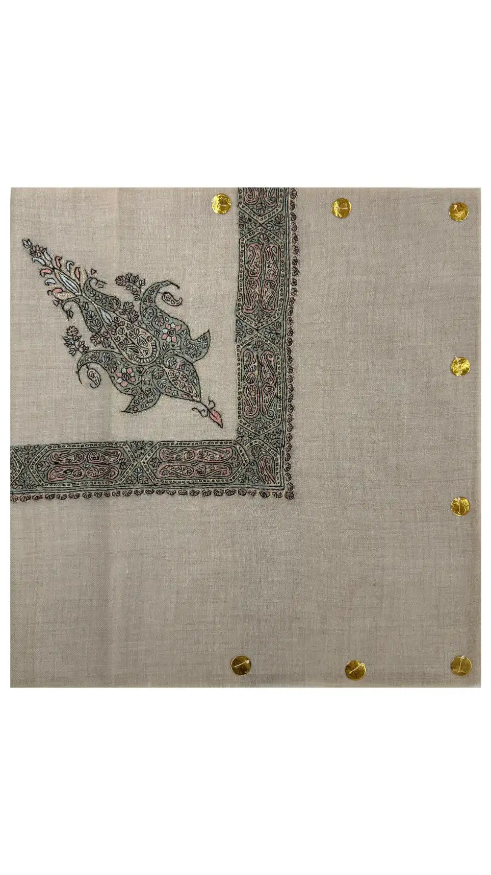 Cashmere Pashmina Hand Embroidered Rumal