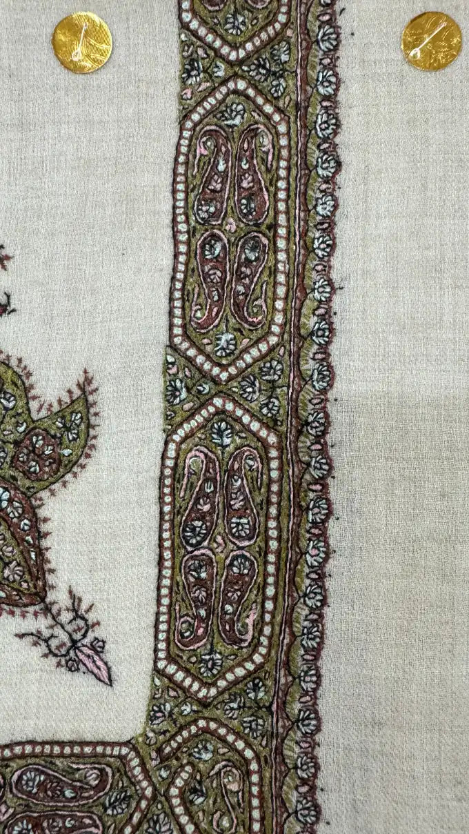 Cashmere Pashmina Hand Embroidered Rumal