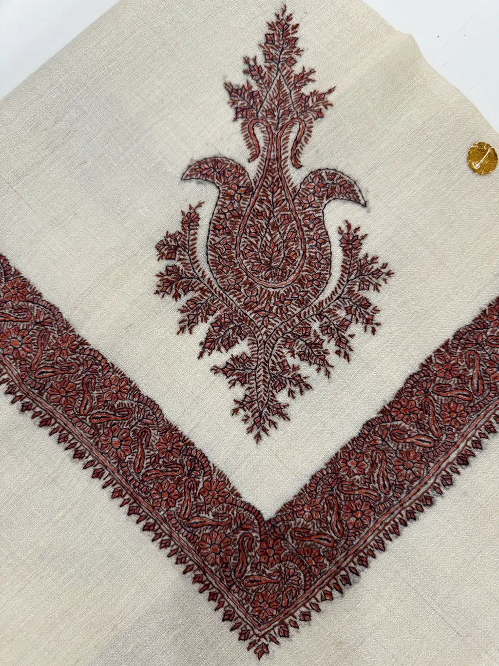 Cashmere Pashmina Hand Embroidered Rumal