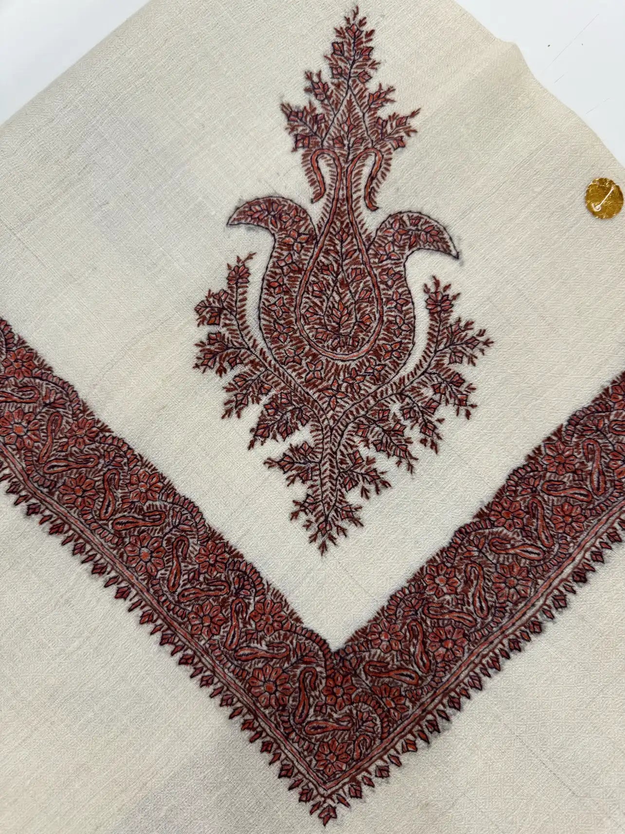 Cashmere Pashmina Hand Embroidered Rumal