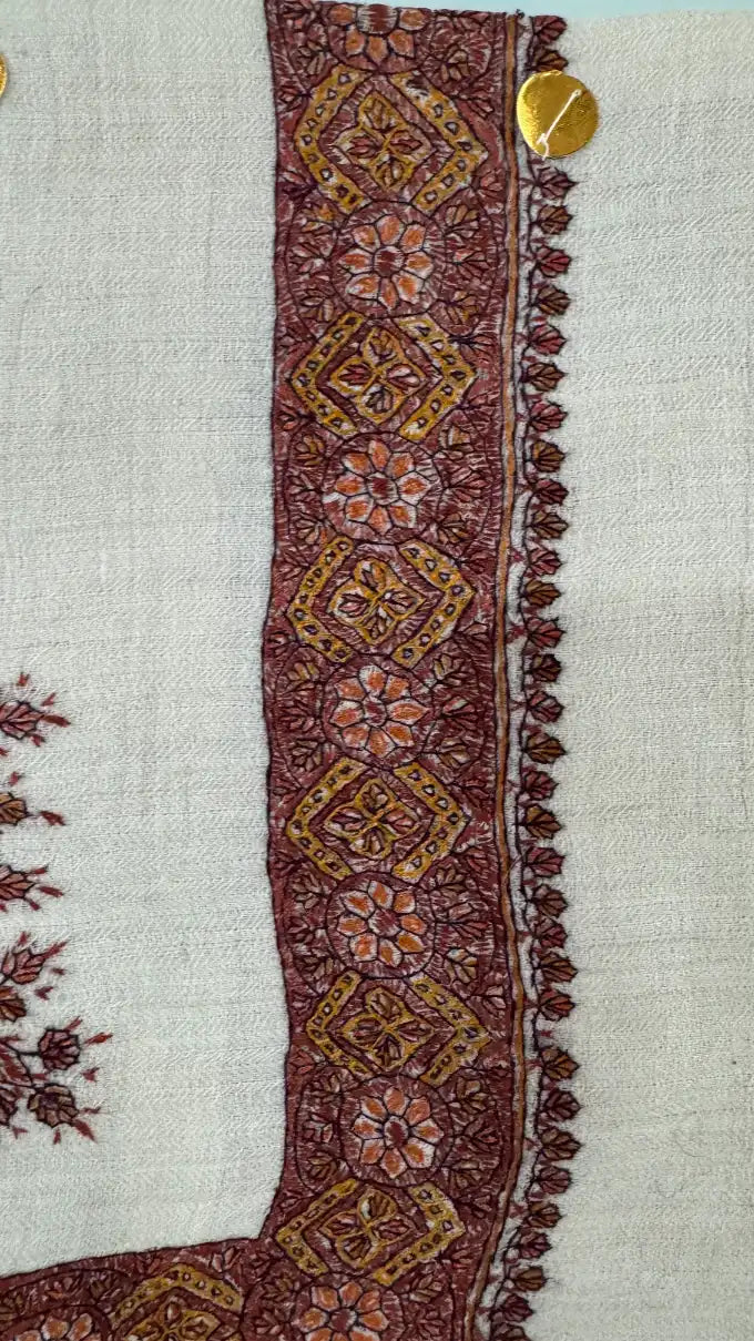 Cashmere Pashmina Hand Embroidered Rumal
