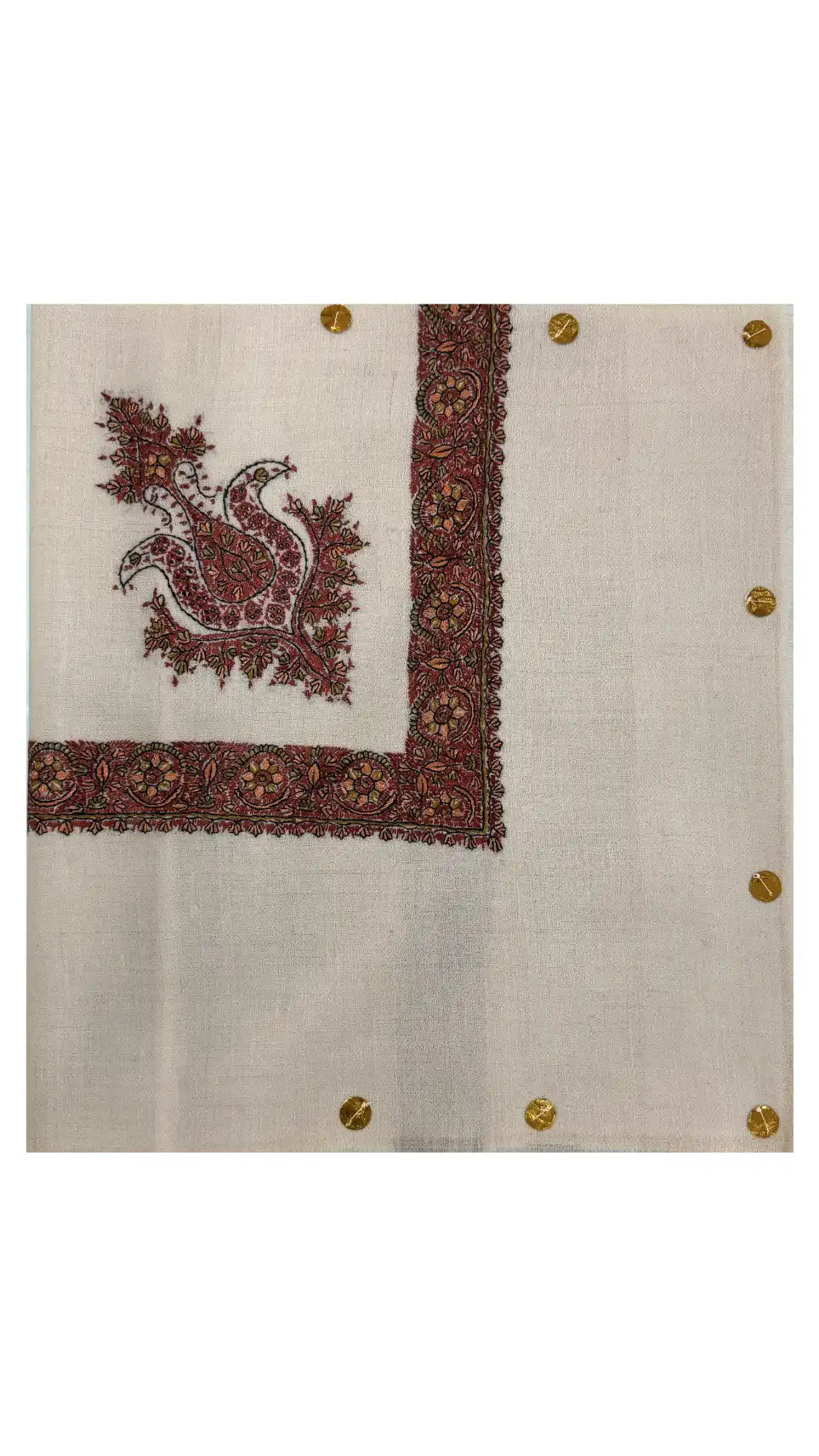 Cashmere Pashmina Hand Embroidered Rumal