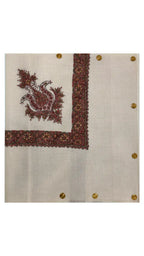 Cashmere Pashmina Hand Embroidered Rumal