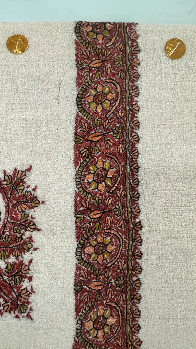 Cashmere Pashmina Hand Embroidered Rumal