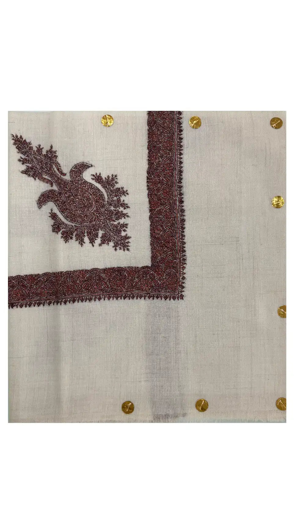 Cashmere Pashmina Hand Embroidered Rumal