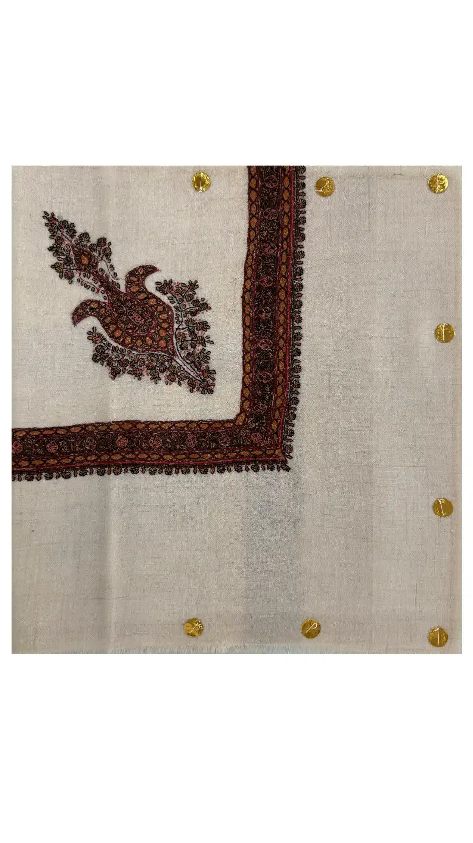 baraqah hand embroided pure pashmina shawl for women 