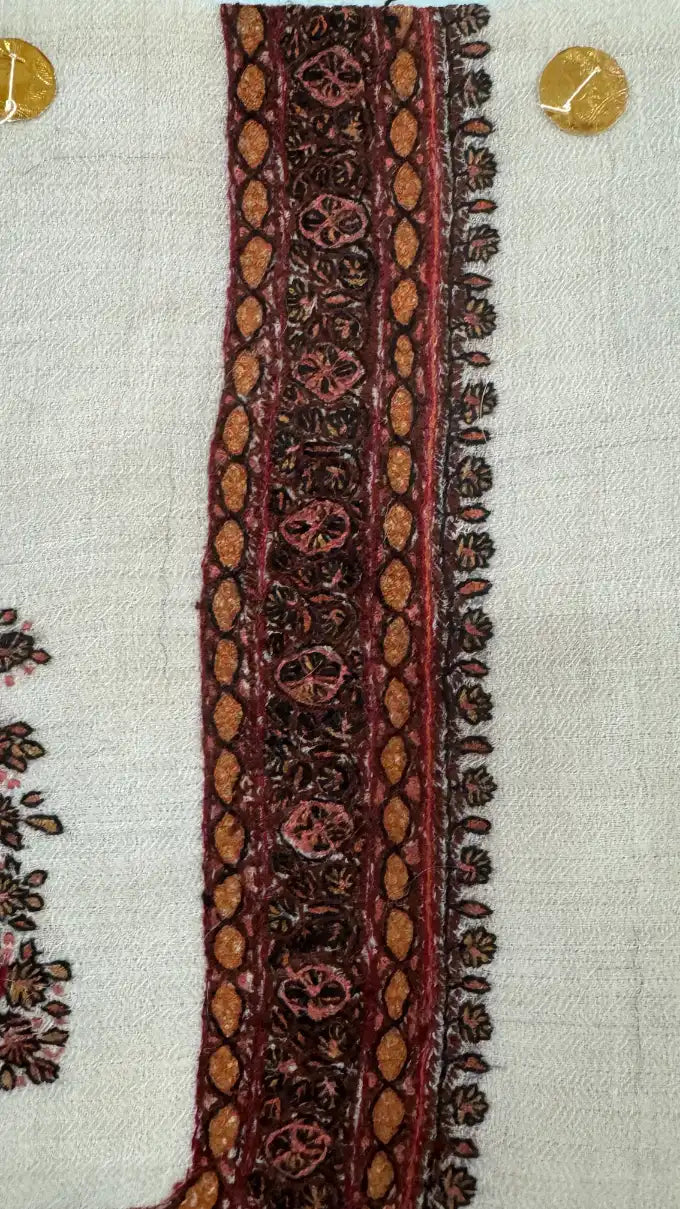 baraqah hand embroided pure pashmina shawl for women 