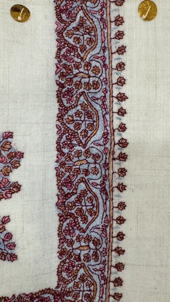 baraqah hand embroided pure pashmina shawl for women 