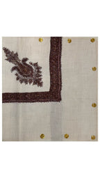 baraqah hand embroided pure pashmina shawl for women 