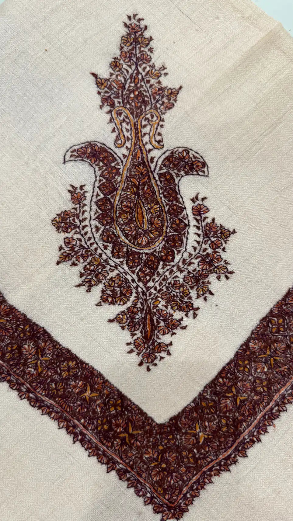 baraqah hand embroided pure pashmina shawl for women 