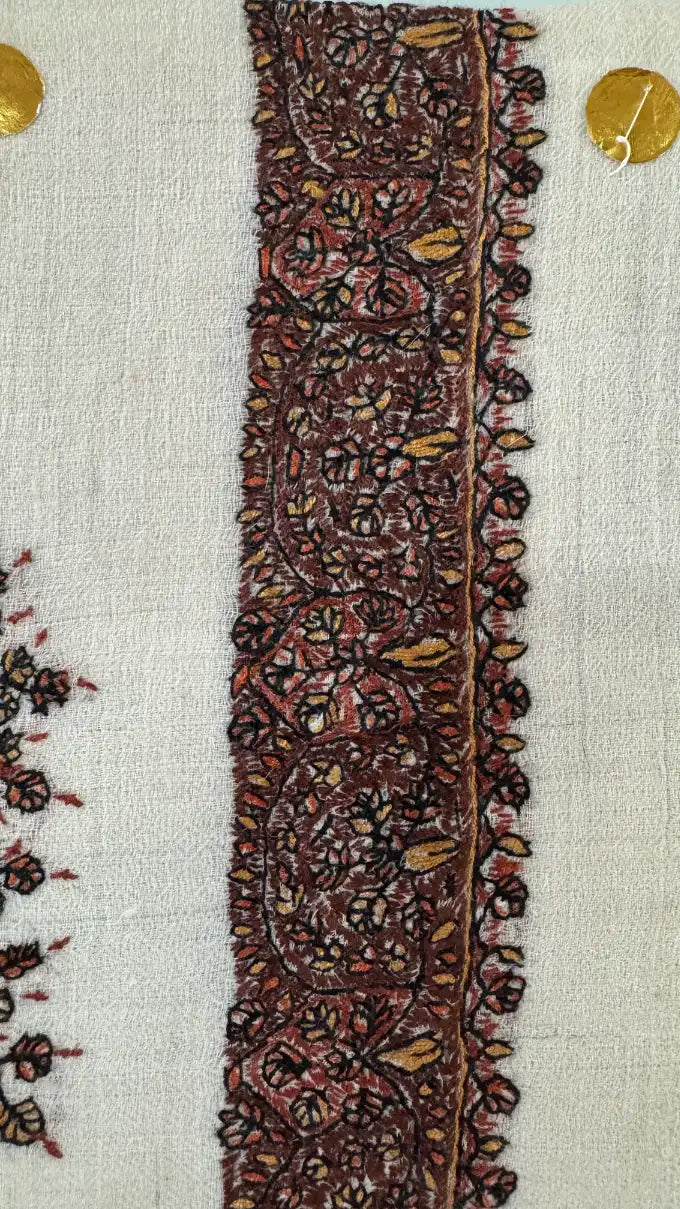 baraqah hand embroided pure pashmina shawl for women 