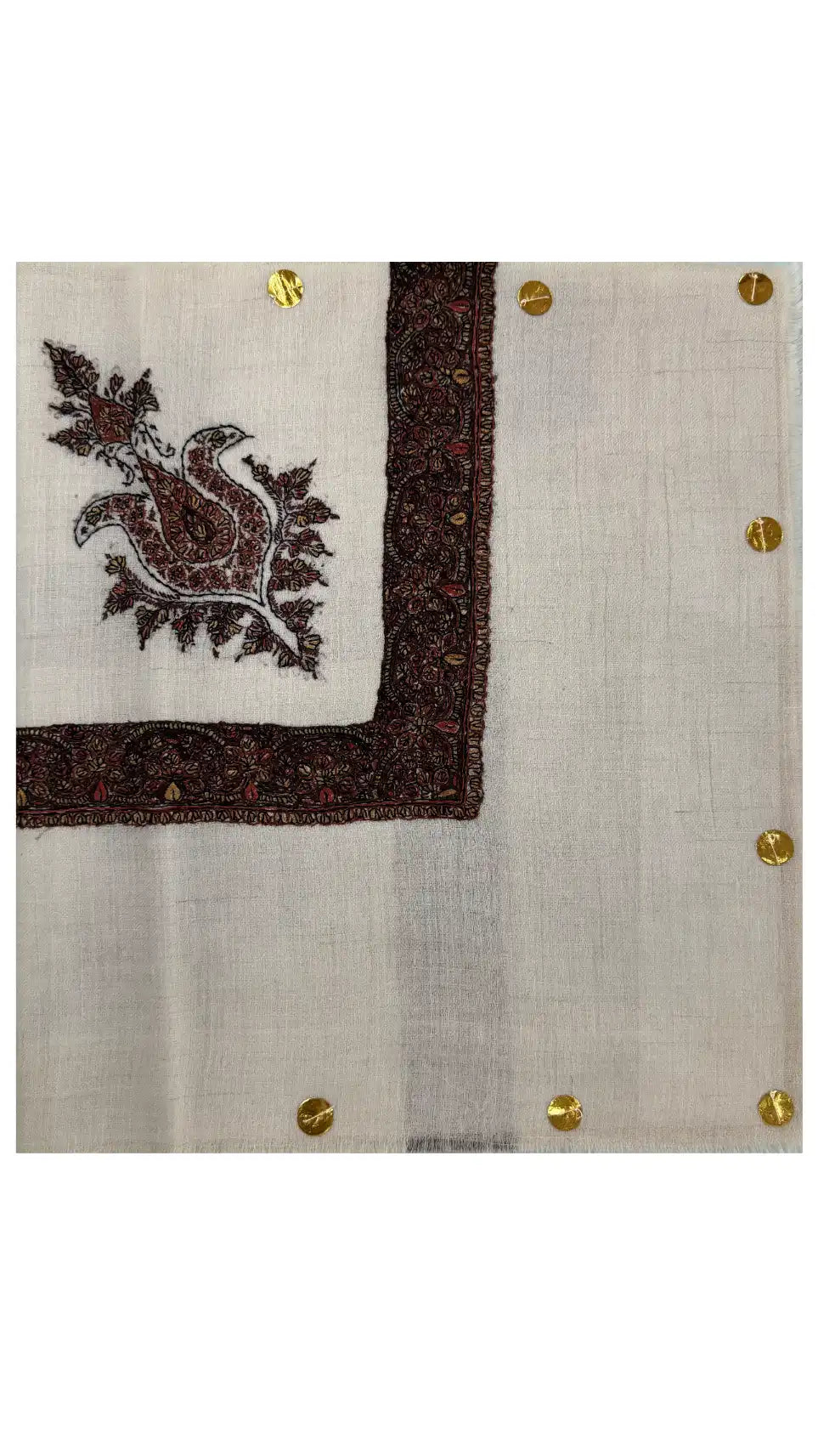 baraqah hand embroided pure pashmina shawl for women 