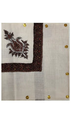 baraqah hand embroided pure pashmina shawl for women 