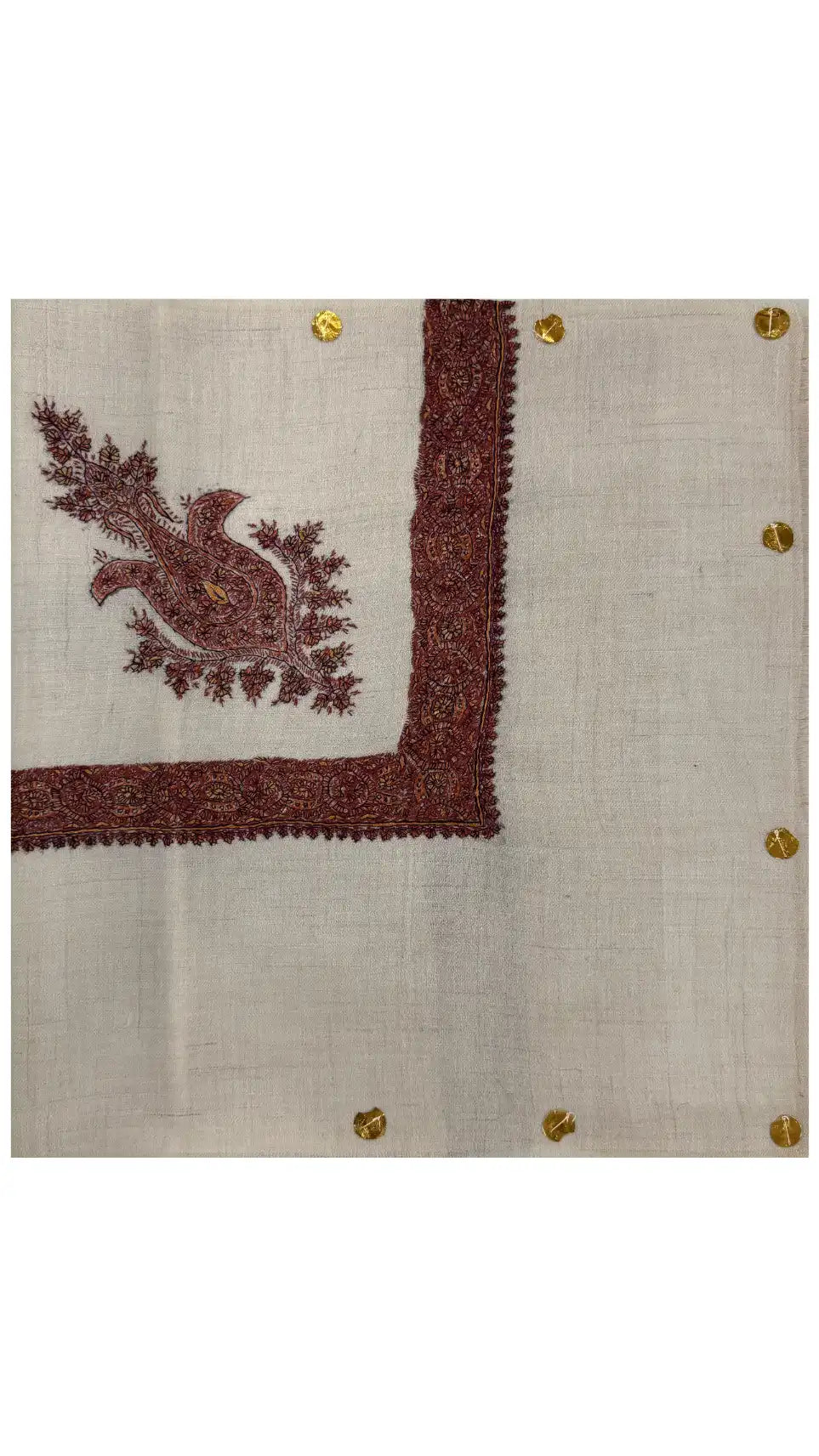 baraqah hand embroided pure pashmina shawl for women 