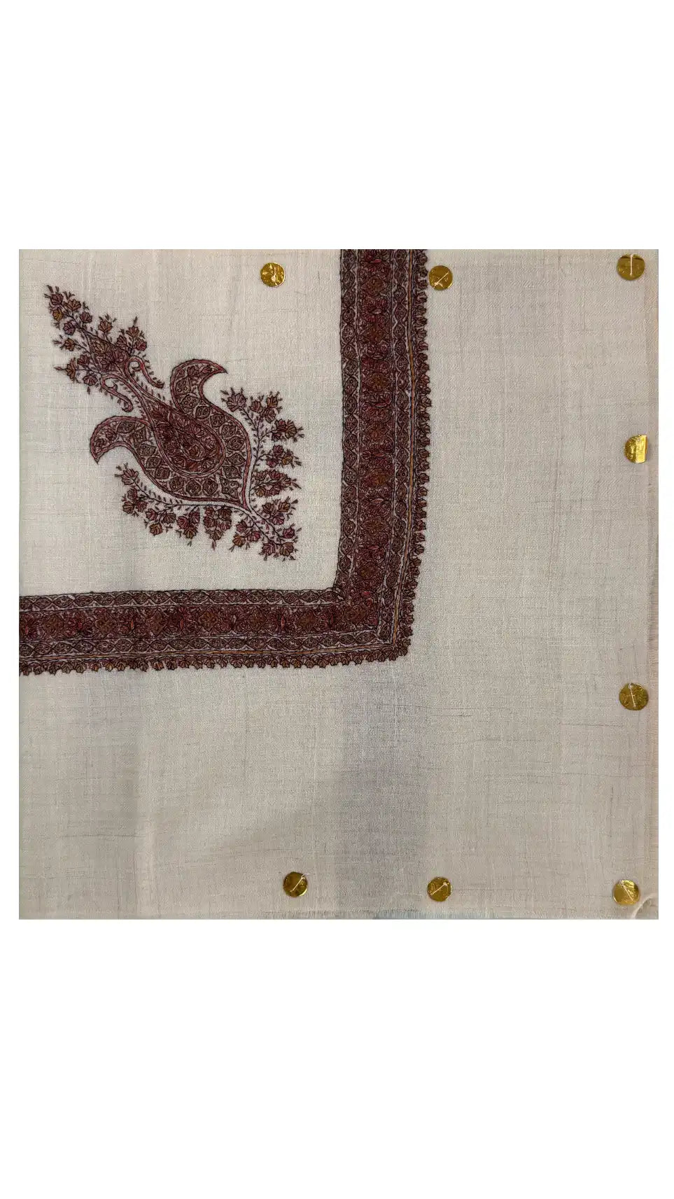baraqah hand embroided pure pashmina shawl for women 