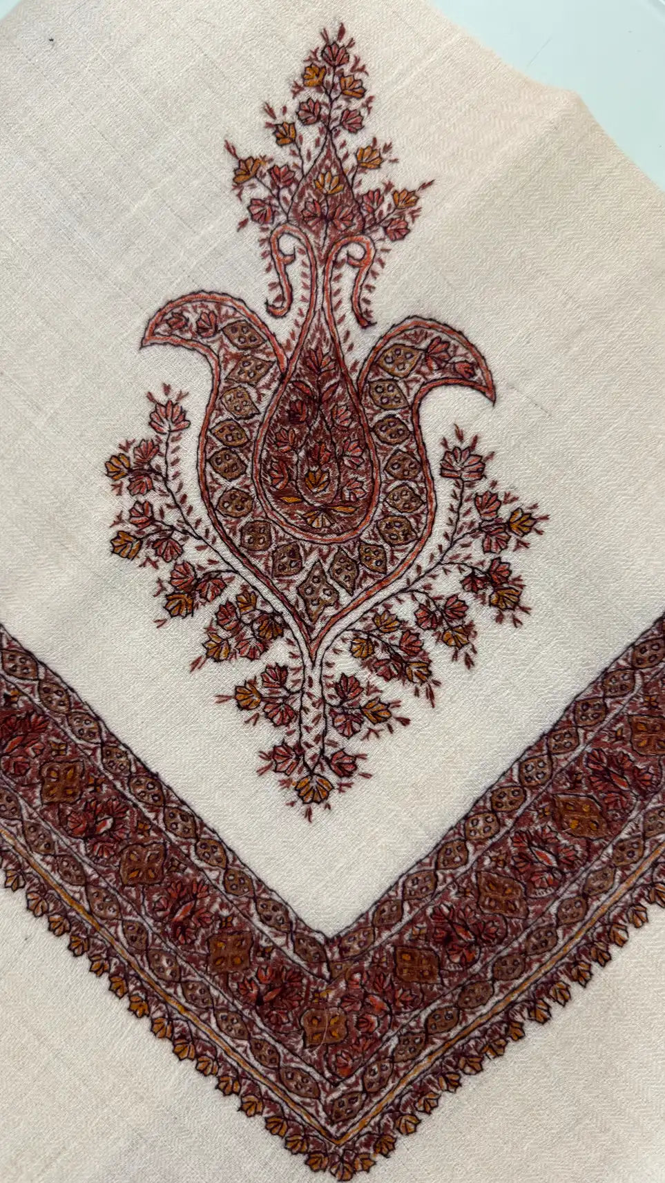 baraqah hand embroided pure pashmina shawl for women 