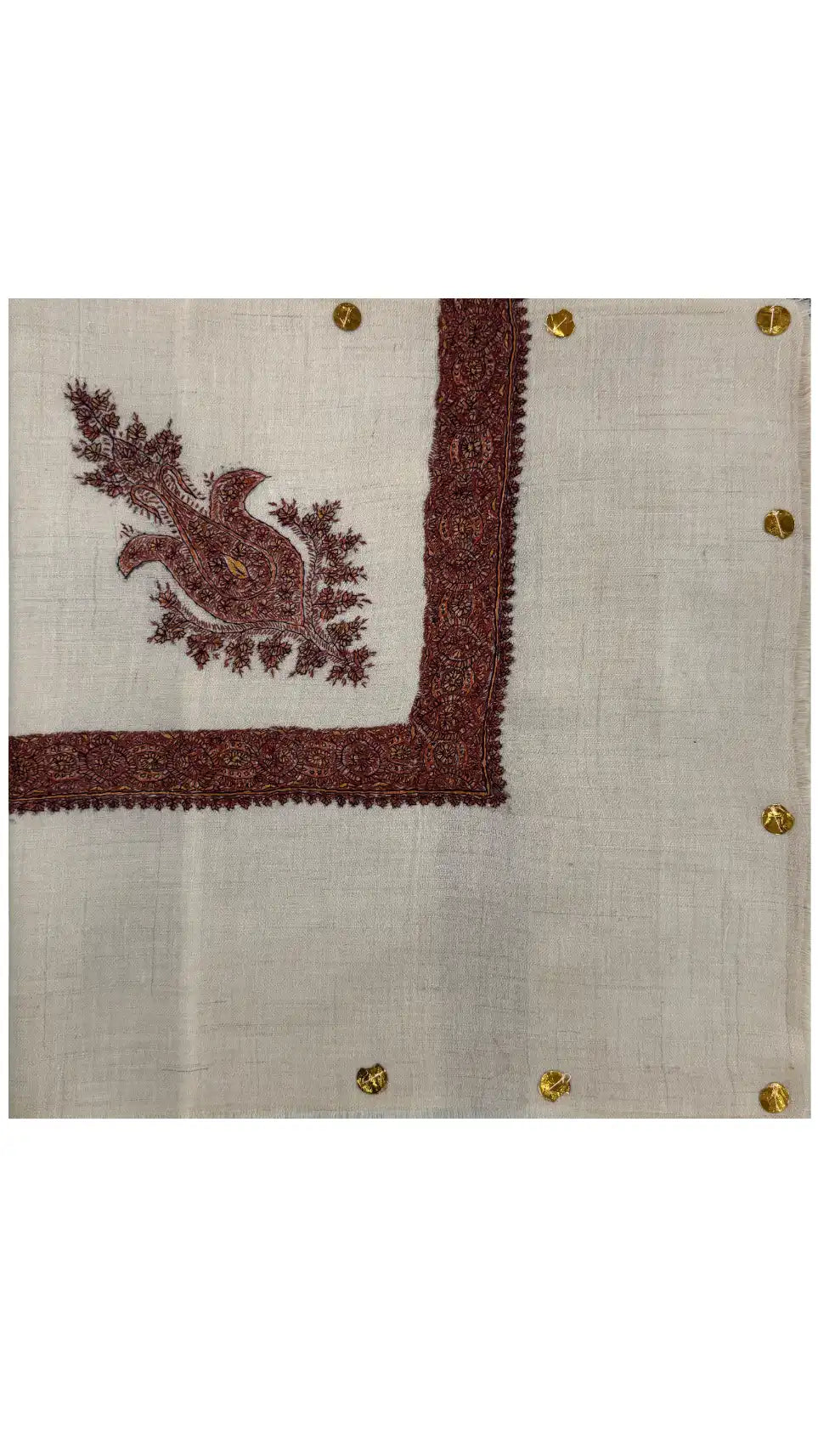 baraqah hand embroided pure pashmina shawl for women 