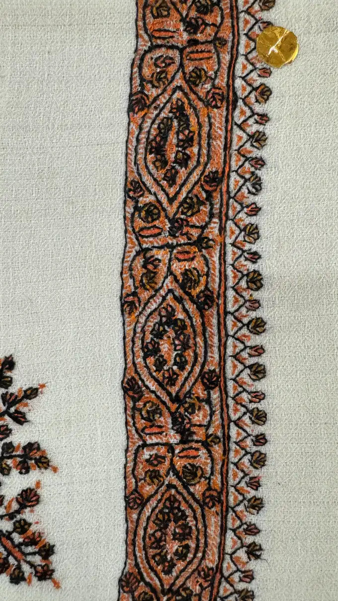 baraqah hand embroided pure pashmina shawl for women 