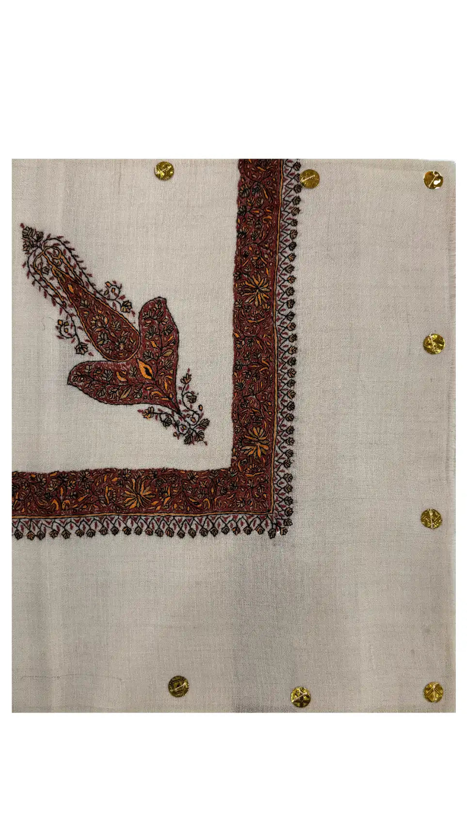 baraqah hand embroided pure pashmina shawl for women 