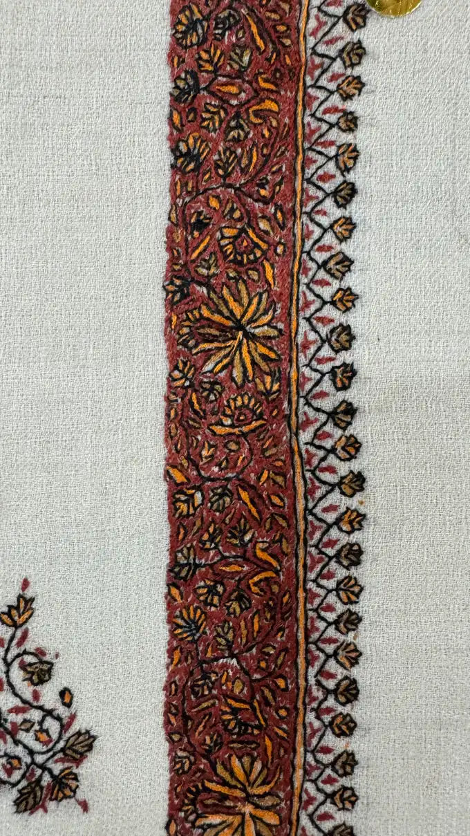 baraqah hand embroided pure pashmina shawl for women 