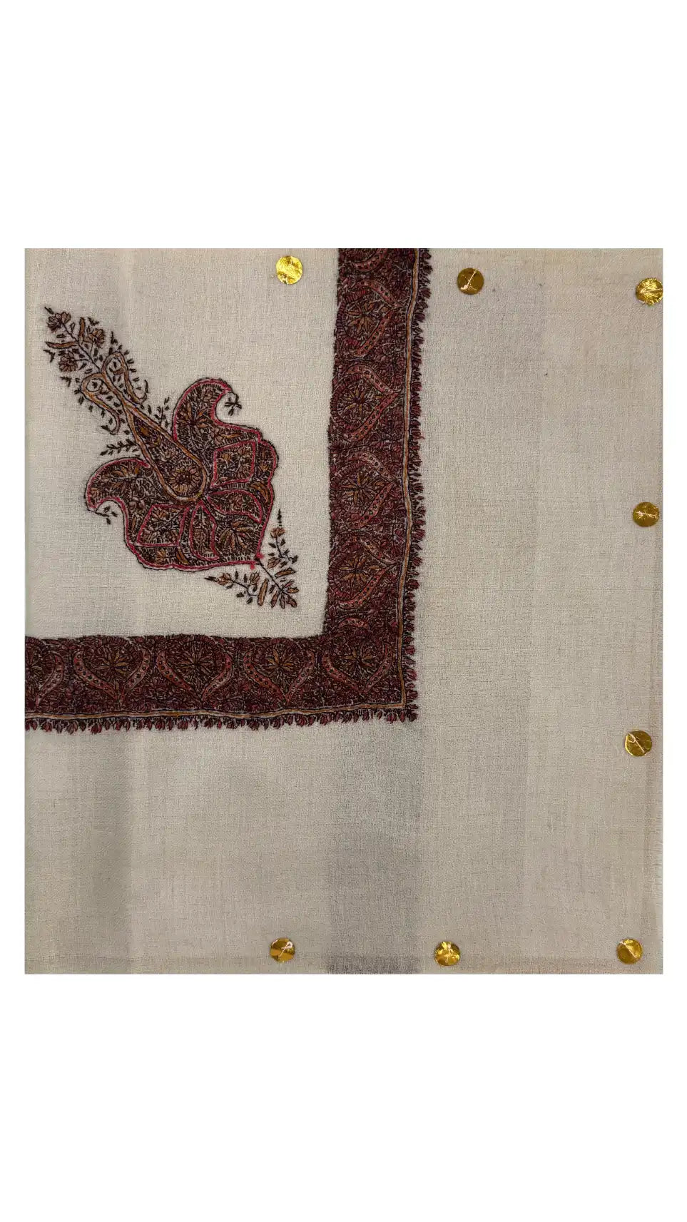 baraqah hand embroided pure pashmina shawl for women 