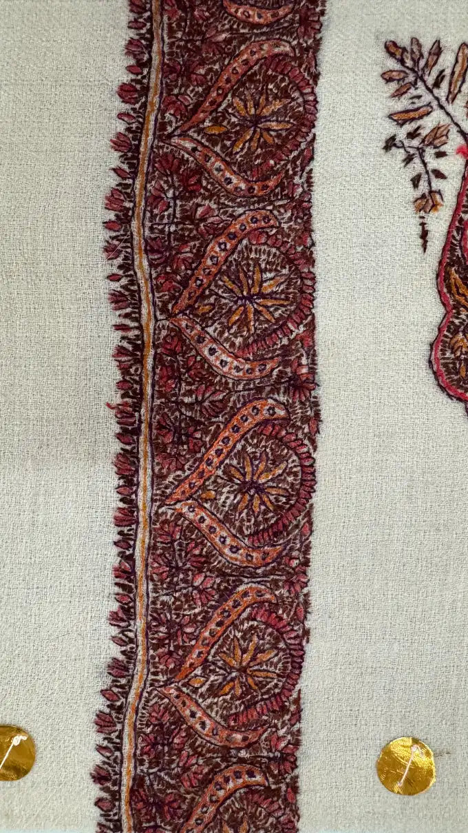baraqah hand embroided pure pashmina shawl for women 