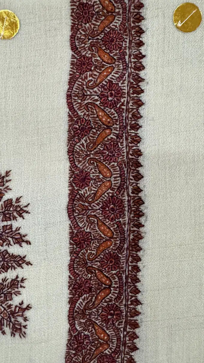 baraqah hand embroided pure pashmina shawl for women 