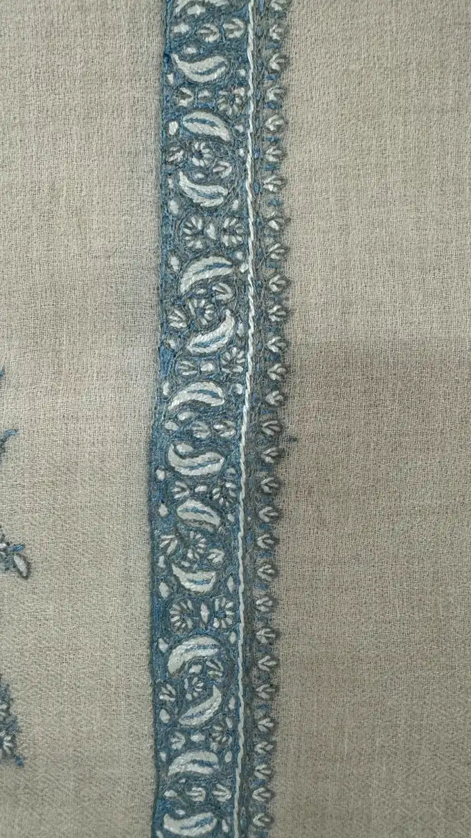 baraqah hand embroided pure pashmina shawl for women 