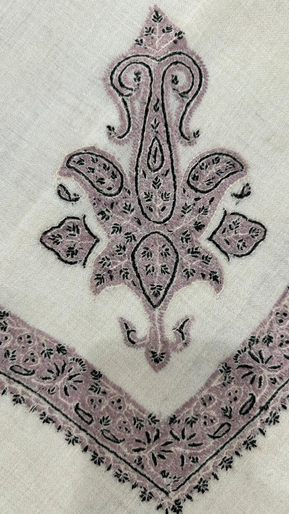 baraqah hand embroided pure pashmina shawl for women 