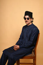 Tamtadu Ink Blue Kameez Shalwar