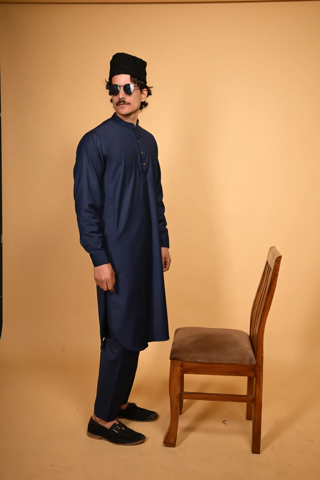 Tamtadu Ink Blue Kameez Shalwar