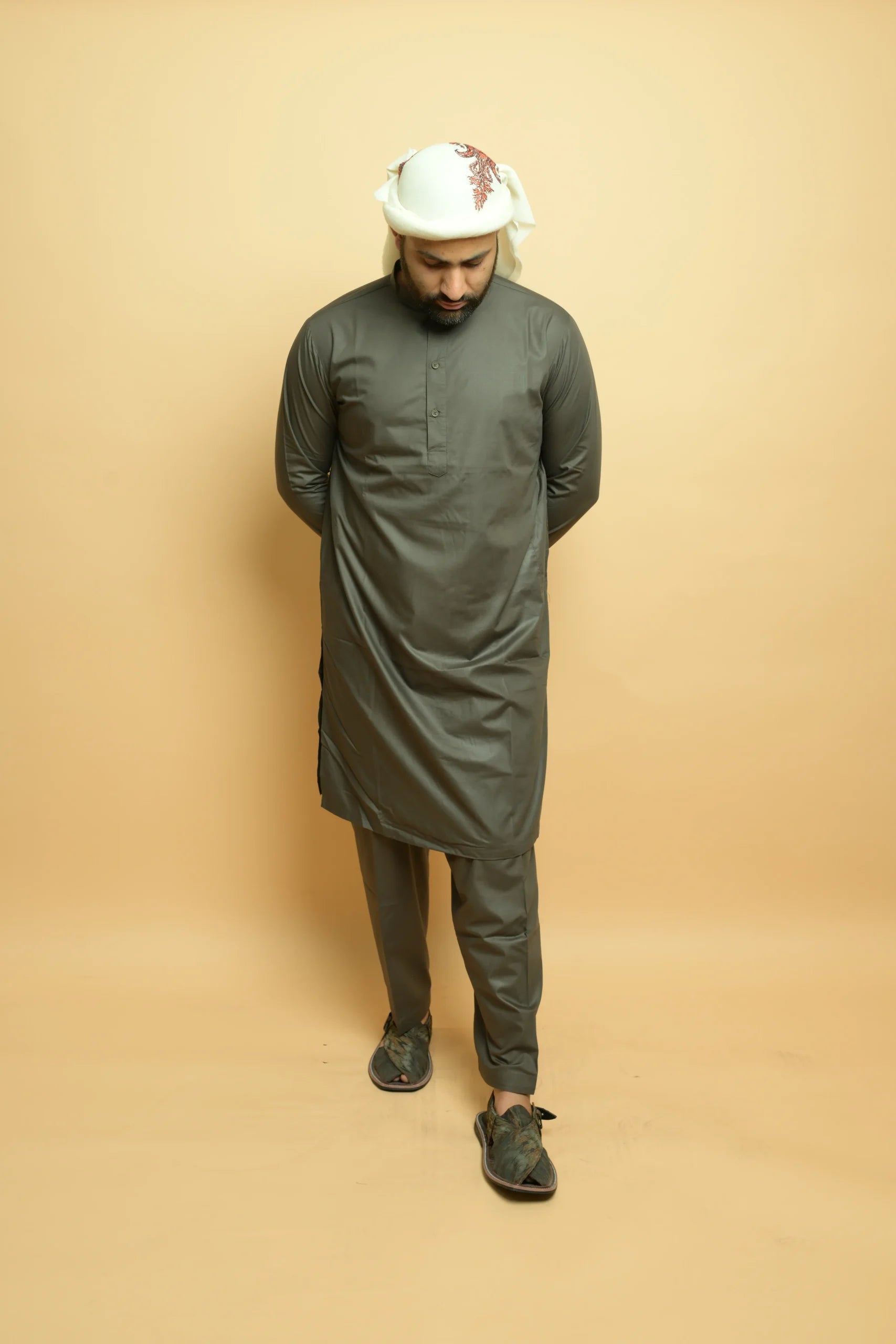Forest Green Kameez Shalwar