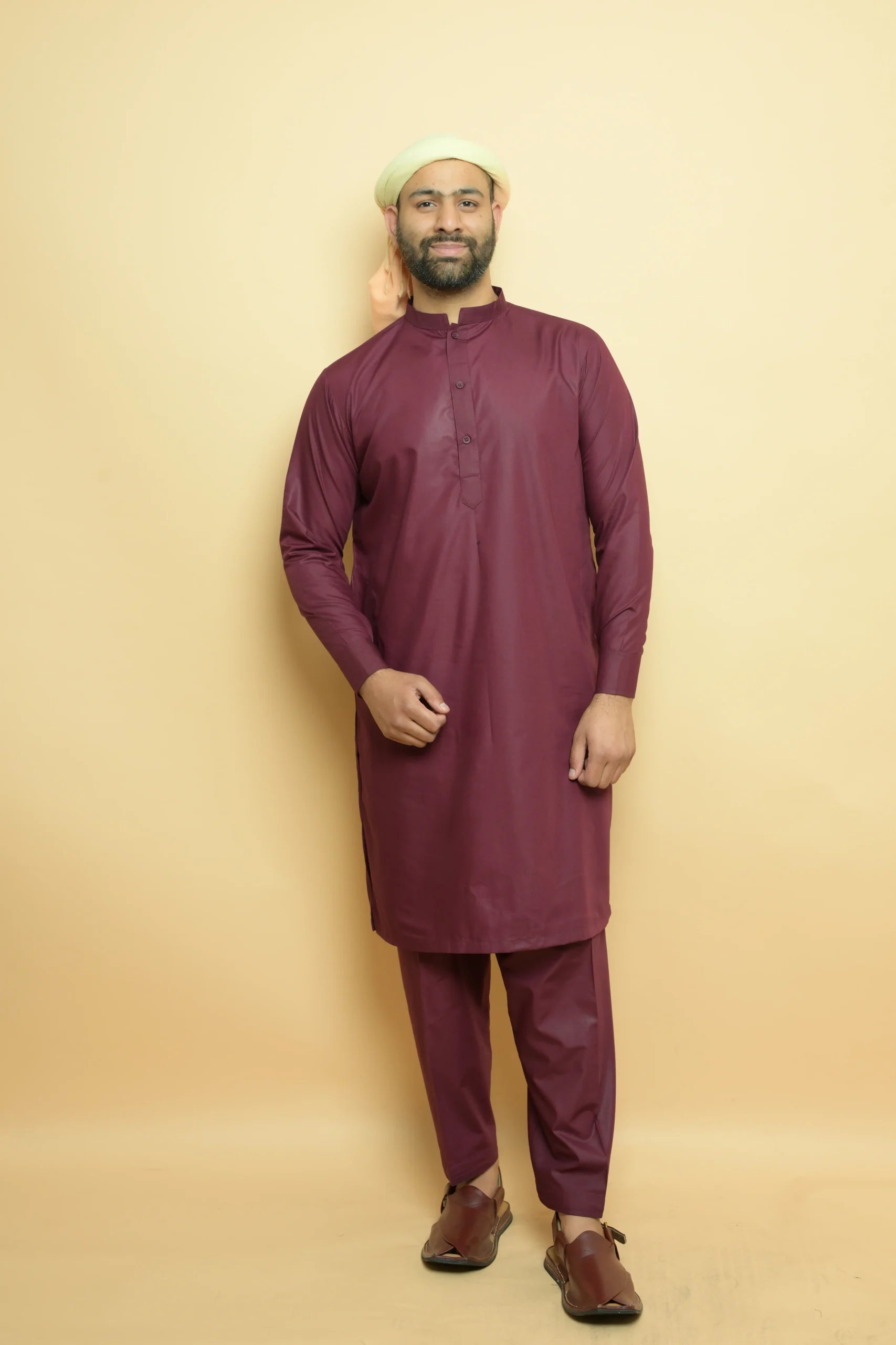 Maroon Kameez Shalwar