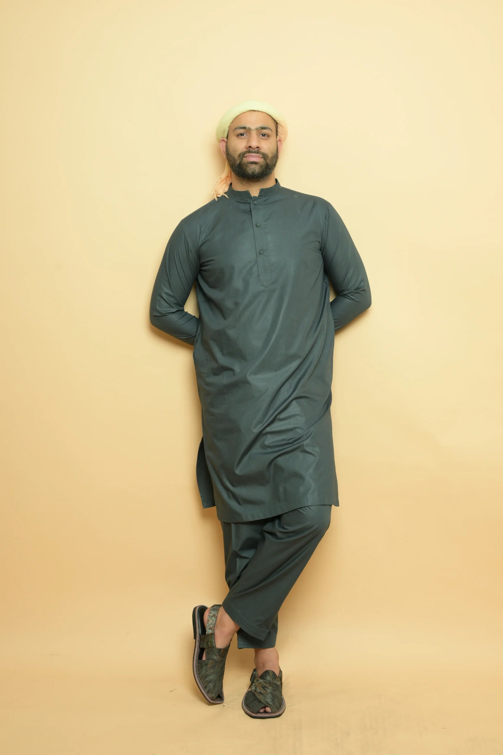 Pine Green Kameez Shalwar