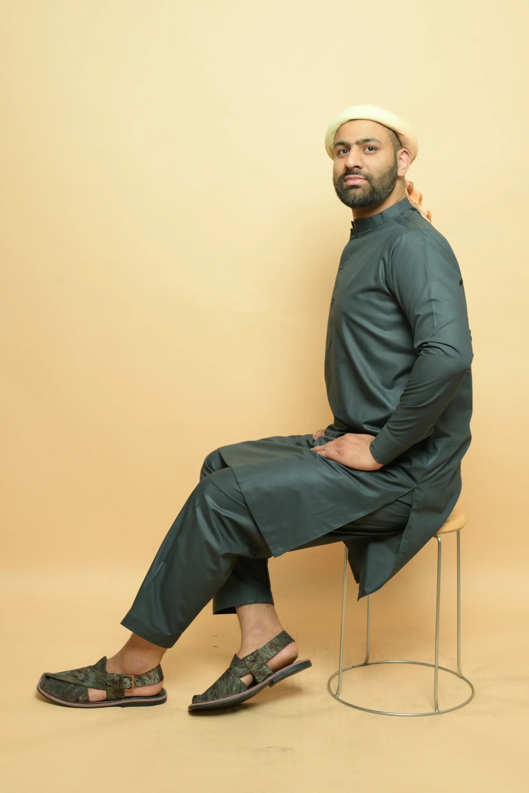 Pine Green Kameez Shalwar