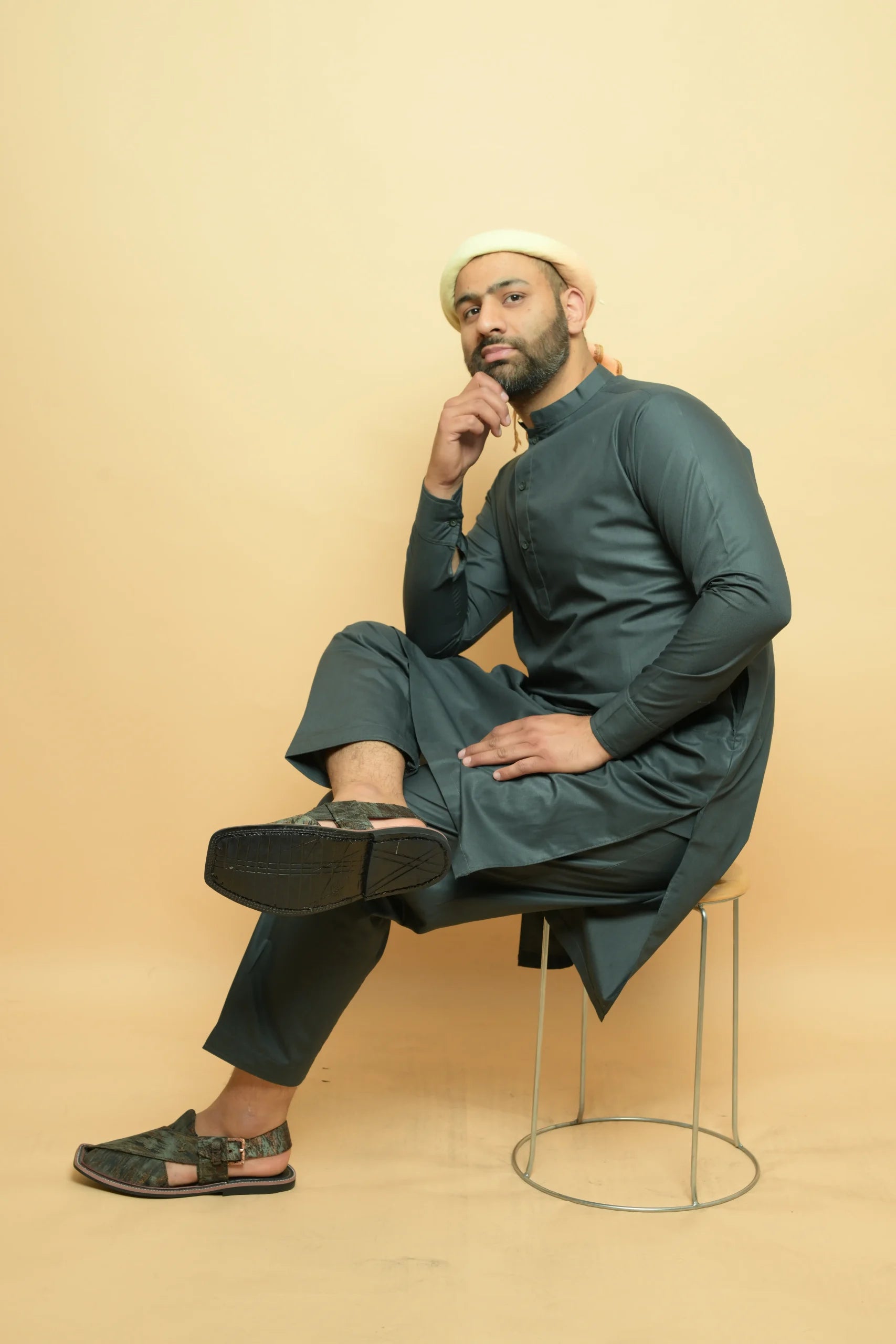 Pine Green Kameez Shalwar