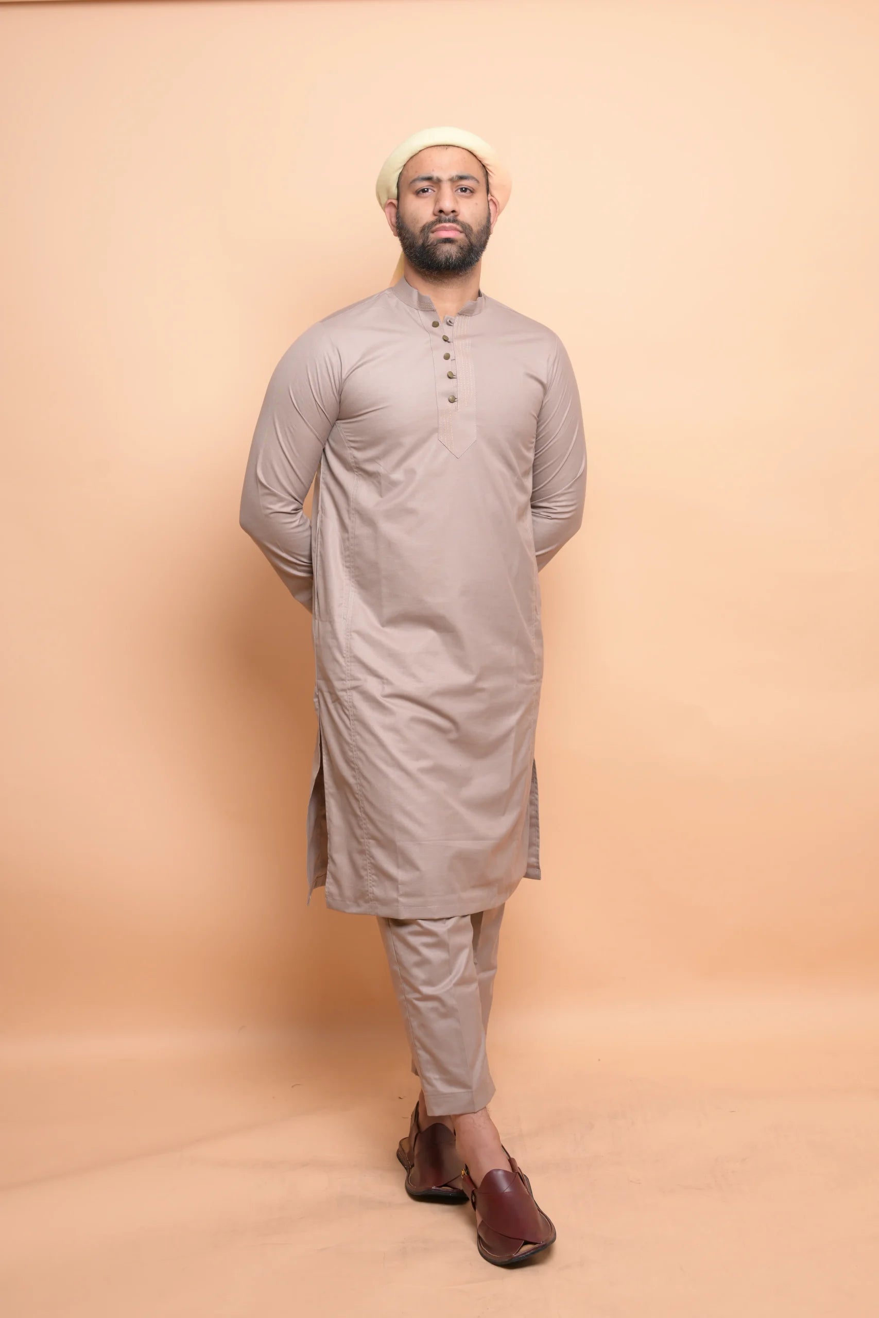 Damson Brown Kurta Pajama
