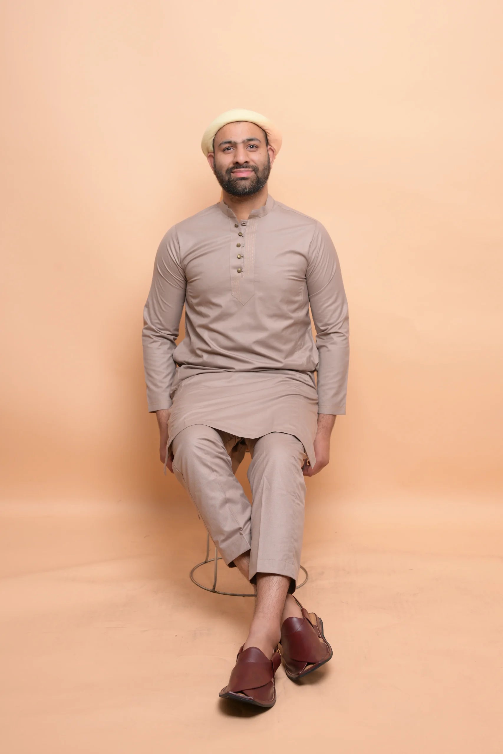 Damson Brown Kurta Pajama