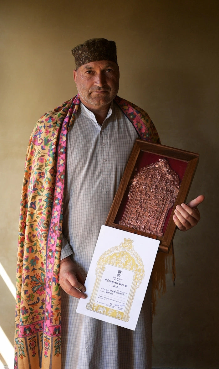 baraqah handmade pure pashmina kani shawl 