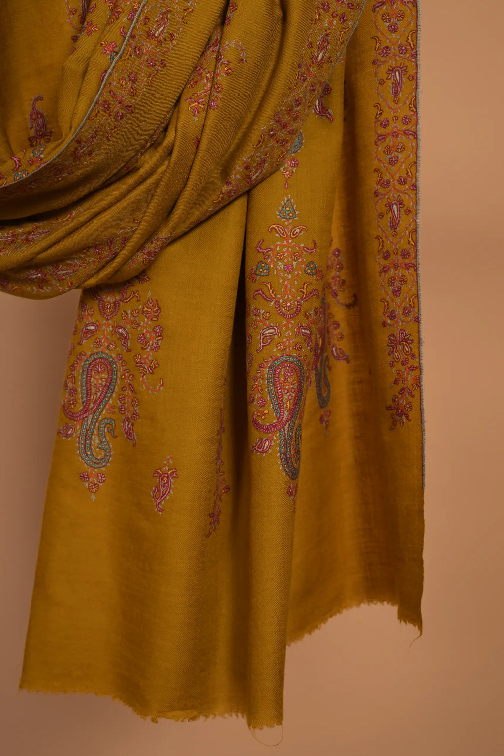 baraqah pure pashmina yellow color for female 