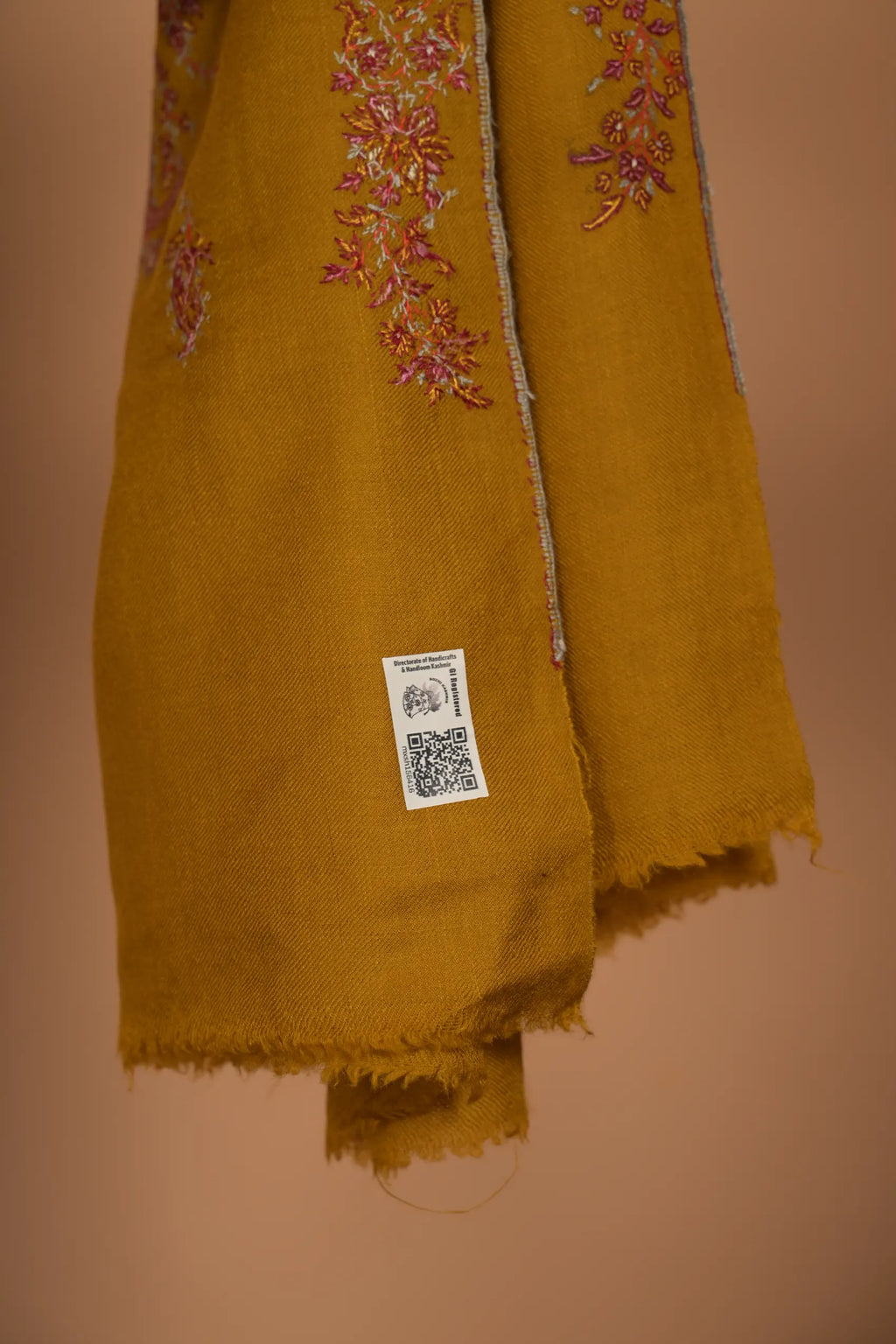 baraqah pure pashmina yellow color for female 