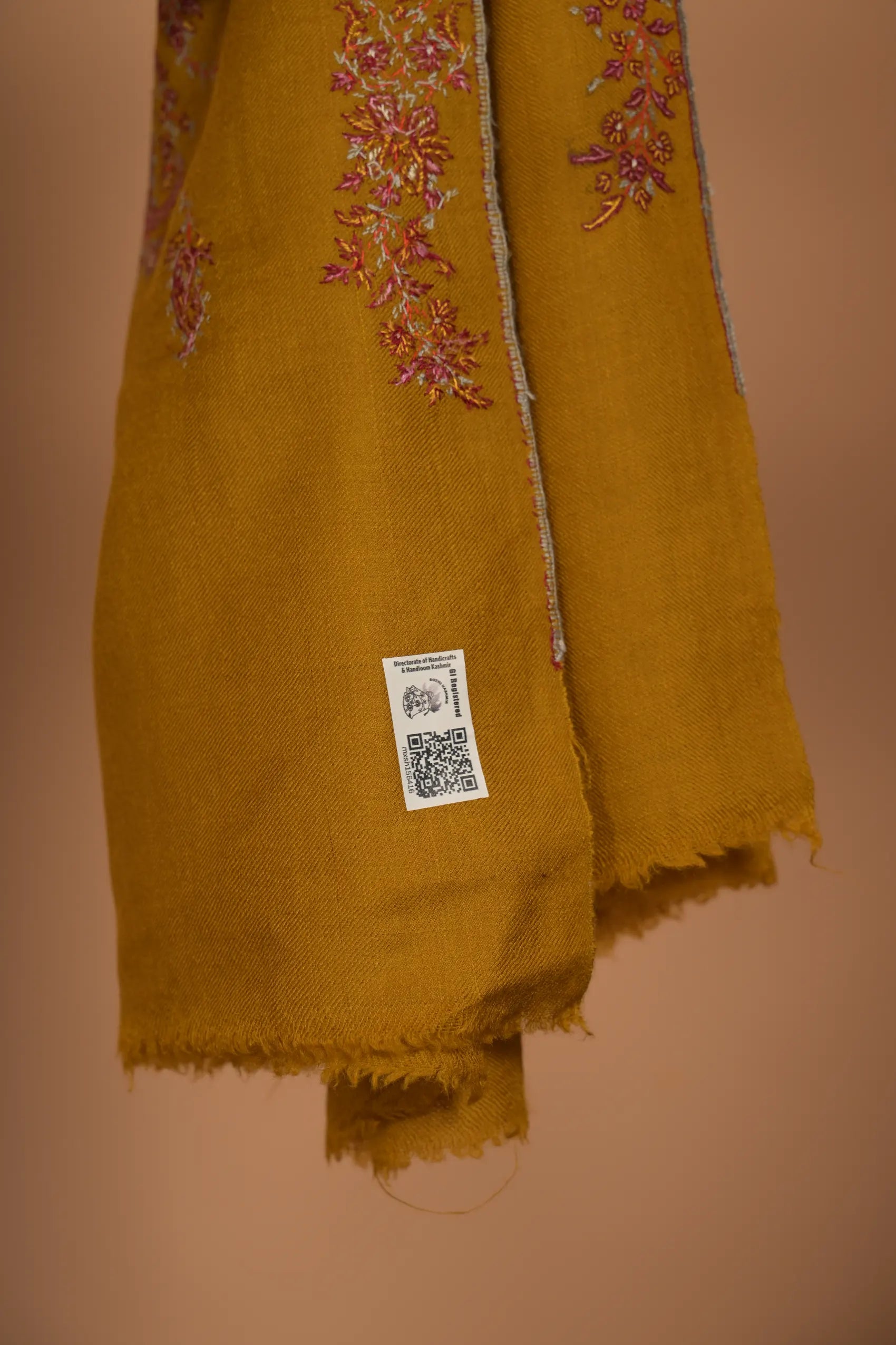 baraqah pure pashmina yellow color for female 