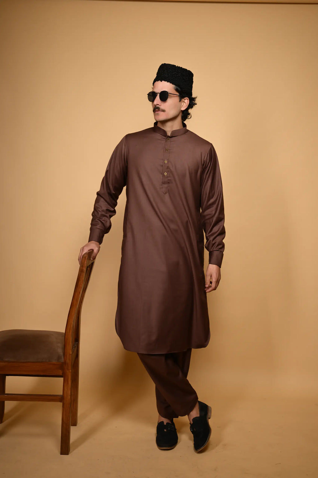 Tamtadu Light Chocolate Kameez Shalwar