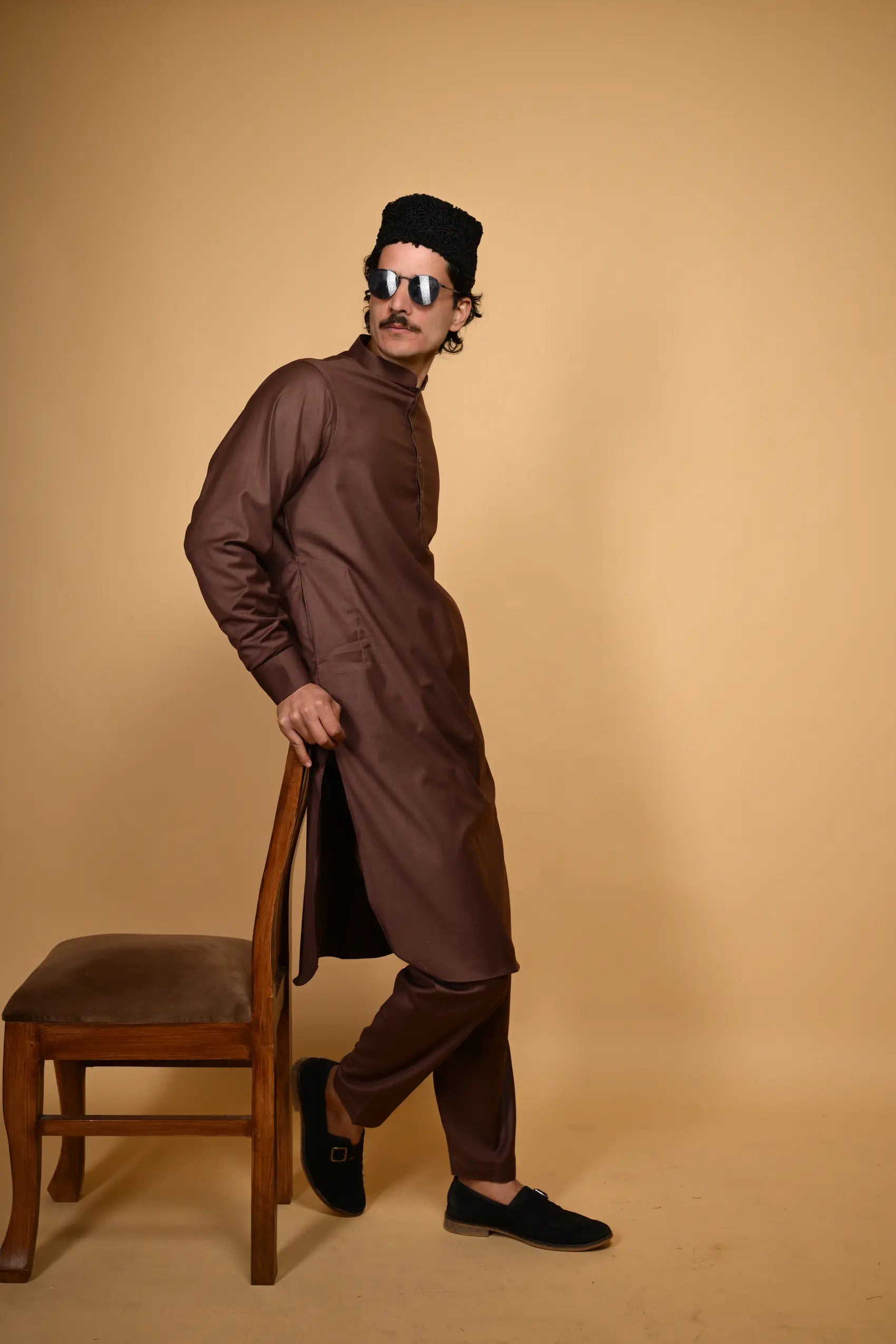 Tamtadu Light Chocolate Kameez Shalwar