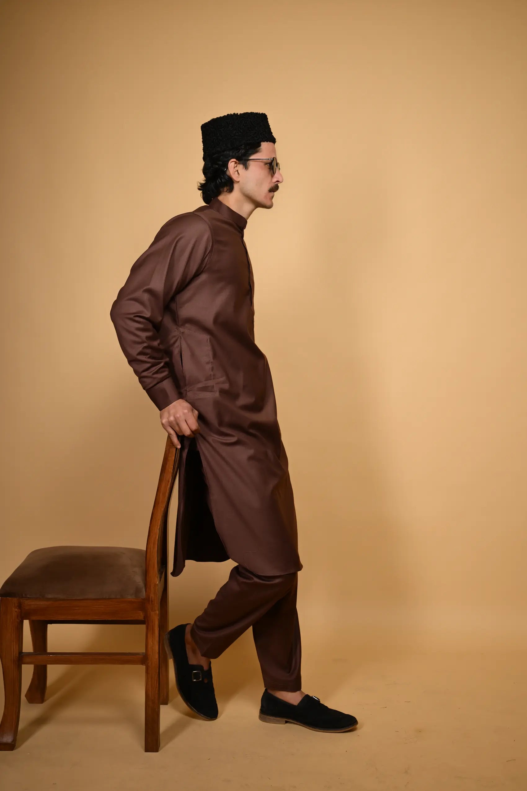 Tamtadu Light Chocolate Kameez Shalwar